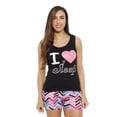 thumbnail image 1 of Just Love Women Sleepwear / Short Sets / Woman Pajamas (I Love Sleep Black New, 3X), 1 of 2