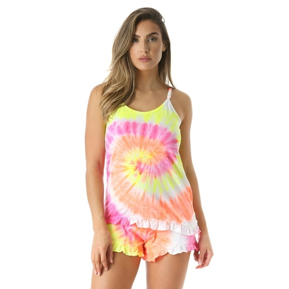 Just Love Women Sleepwear / Short Sets / Woman Pajamas (Tie Dye Tornado, X-large)