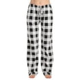 thumbnail image 1 of Just Love Women Tie Dye Pajama Pants (Buffalo Plaid - White Black 100% Organic Cotton, 2X), 1 of 3
