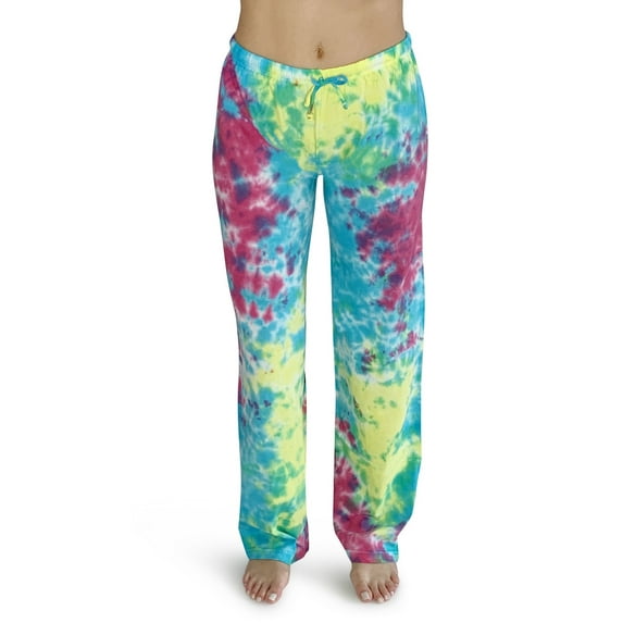 Just Love Women Tie Dye Pajama Pants (Tie Dye Bright Spotty, Medium)