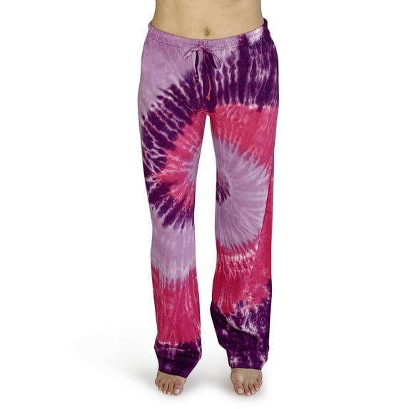 Just Love Women Tie Dye Pajama Pants (Tie Dye Purple Swirl, 2X Plus)