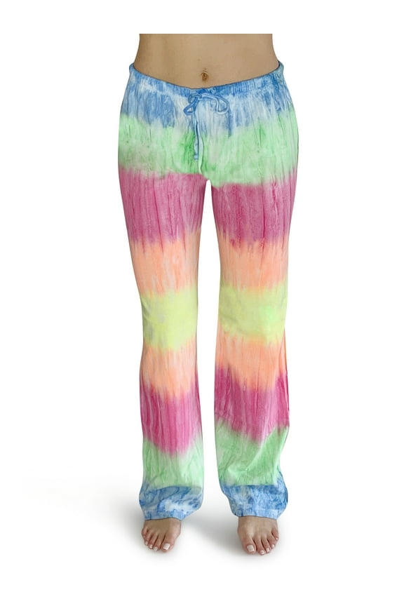 Women Tie Dye Pajama Pants (Tie Dye Rainbow, 3X Plus)