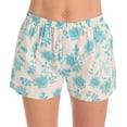 thumbnail image 1 of Just Love Women’s Cotton Pajama Shorts- Sleep & Lounge Boxer PJs. (Floral Blue, X-Large), 1 of 3