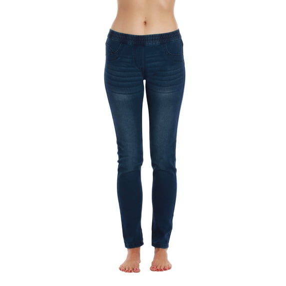 Just Love Women's Denim Jeggings with Pockets - Comfortable Stretch Jeans Leggings (Denim, XX-Large)