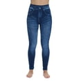 thumbnail image 1 of Just Love Women's Denim Wash Leggings - Stretchy and Comfortable Skinny Pants (Blue Basic, Small / Medium), 1 of 3