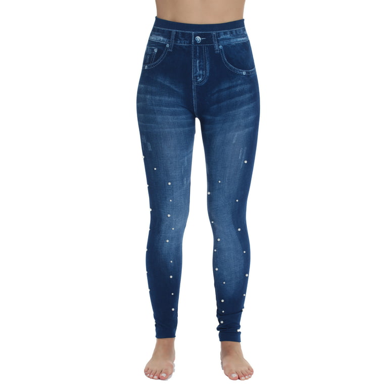 Just Love Women's Denim Wash Leggings - Stretchy and Comfortable
