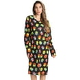 thumbnail image 1 of Just Love Women's Elegant Long Sleeve Nightgown: Comfortable Sleepwear for a Relaxing Night's Rest (Black - Fun Owl, Small), 1 of 2