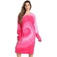 thumbnail image 1 of Just Love Women's Elegant Long Sleeve Nightgown: Comfortable Sleepwear for a Relaxing Night's Rest (Fuchsia - Tie Dye Swirl, Large), 1 of 1