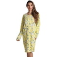 thumbnail image 1 of Just Love Women's Elegant Long Sleeve Nightgown: Comfortable Sleepwear for a Relaxing Night's Rest (Yellow - Celestial Glow, Medium), 1 of 2