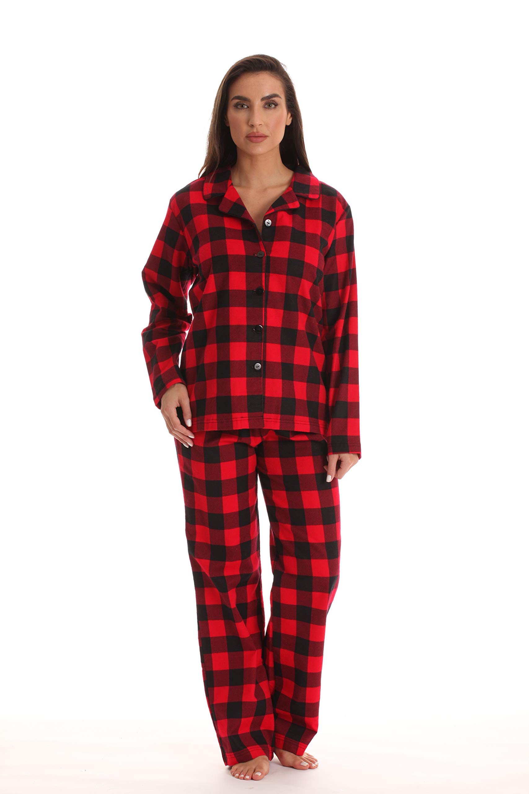 Just Love Womens Cozy Flannel Pajama Set Warm Long Sleeve Winter 