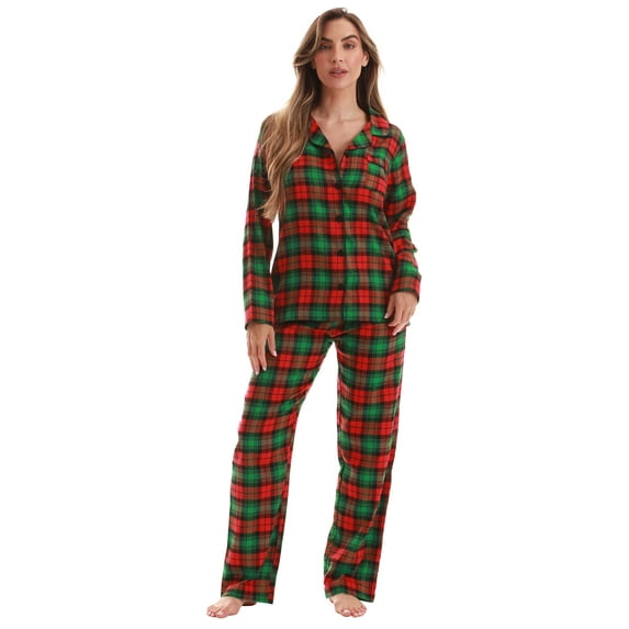 Just Love Womens Cozy Flannel Pajama Set Warm, Long Sleeve Winter Sleepwear