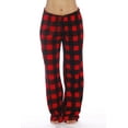 Just Love Women's Plus Fleece Pajama Pants, Soft & Cozy Buffalo Plaid