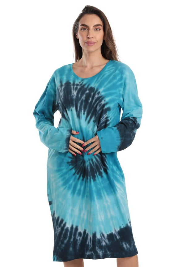 Women's Long Sleeve Cotton Nightgown - Cozy Sleepwear & Lounge Dress