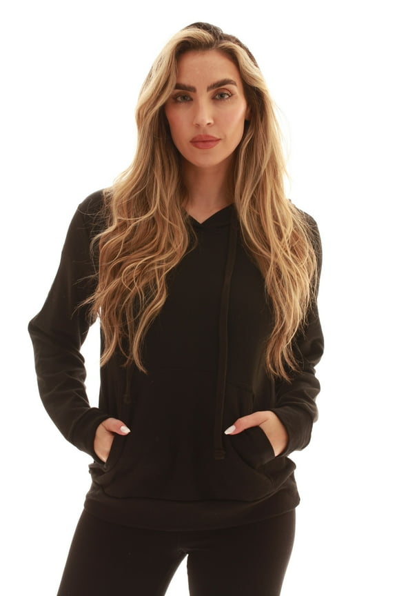 Women's Loop Terry Tie Dye Hoodie (Black, Medium)