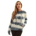 thumbnail image 1 of Just Love Women's Loop Terry Tie Dye Hoodie (Tie Dye Navy Cream, Medium), 1 of 4