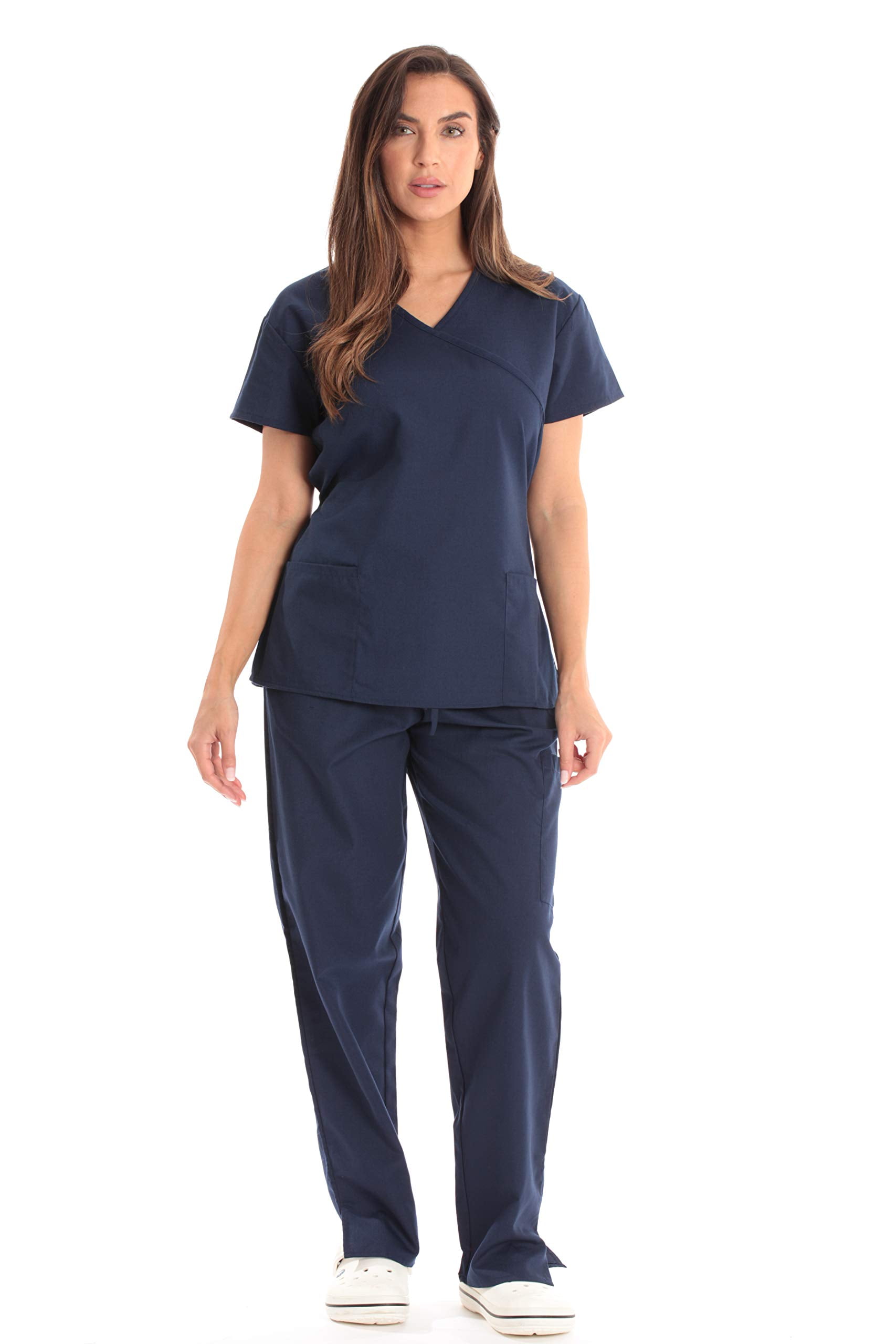 Just Love Women's Medical Scrub Sets - Mock Wrap Scrubs with ...