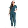 thumbnail image 1 of Just Love Tie Back Scrubs Set for Women 17777W-CN-1X (Dark Green, Small), 1 of 2