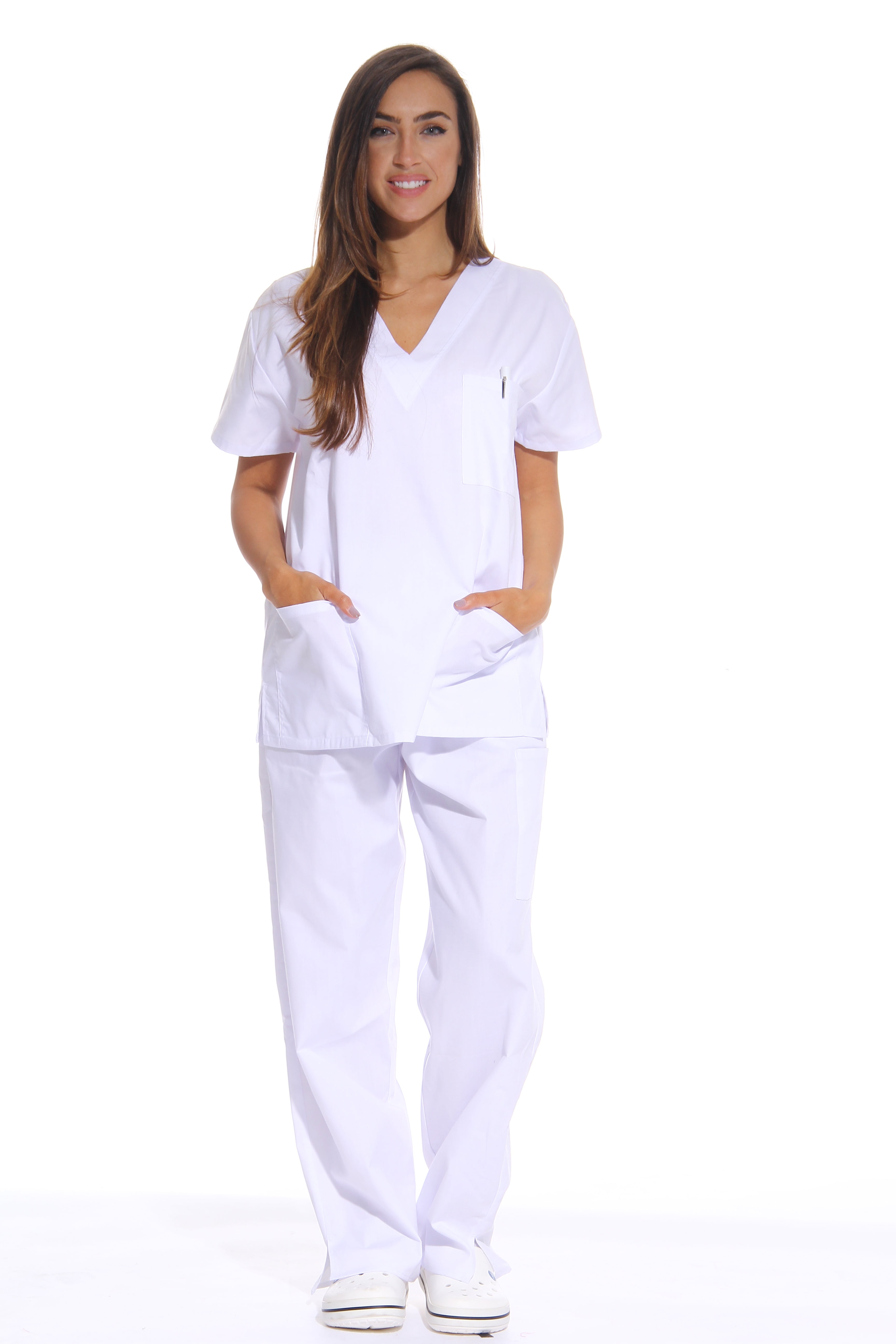 Just Love Women's Medical Scrubs Six Pocket Set with Comfortable V