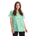 thumbnail image 1 of Just Love Women's Medical V-Neck Scrub Tops (Aqua - Moon and Stars, X-Large), 1 of 3