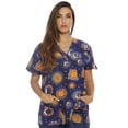thumbnail image 1 of Just Love Women's Medical V-Neck Scrub Tops (Celestial, Medium), 1 of 3