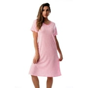 Just Love Women's Nightgown Sleep Dress - Soft and Comfortable Short Sleeve Sleepwear (Fuchsia - Celestial Stripe, 2X Plus)