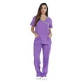thumbnail image 1 of Just Love Women's Nurse Scrub Sets - Mock Wrap Style for Comfort and Style (Bright Purple With Lime Trim, Small), 1 of 1