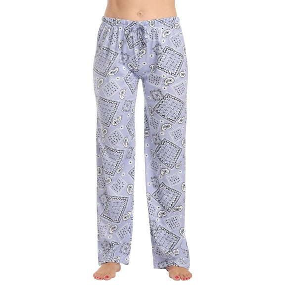Just Love Women's Pajama Pants 7019-NVY-XS (Patchwork Bandana - Lilac, Small)