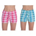 thumbnail image 1 of Just Love Women's Pajama Shorts - Comfortable Sleepwear (2 Pack) (Plaid Blue - Plaid Pink (Pack of 2), 1X), 1 of 5