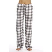 Just Love Women's Plaid Pajama Pants in 100% Cotton Jersey - Comfortable Sleepwear for Women (Grey - Plaid, Medium)