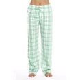 thumbnail image 1 of Just Love Women's Plaid Pajama Pants in 100% Cotton Jersey - Comfortable Sleepwear for Women (Mint - Plaid, Large), 1 of 7