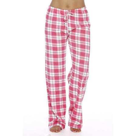 Just Love Women's Plaid Pajama Pants in 100% Cotton Jersey - Comfortable Sleepwear for Women (Pink - Plaid, 3X)