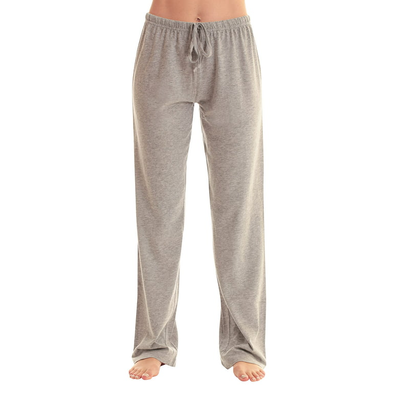 Just Love Women's Plaid Pajama Pants in 100% Cotton Jersey - Comfortable  Sleepwear for Women (Solid Heather Grey, 3X)