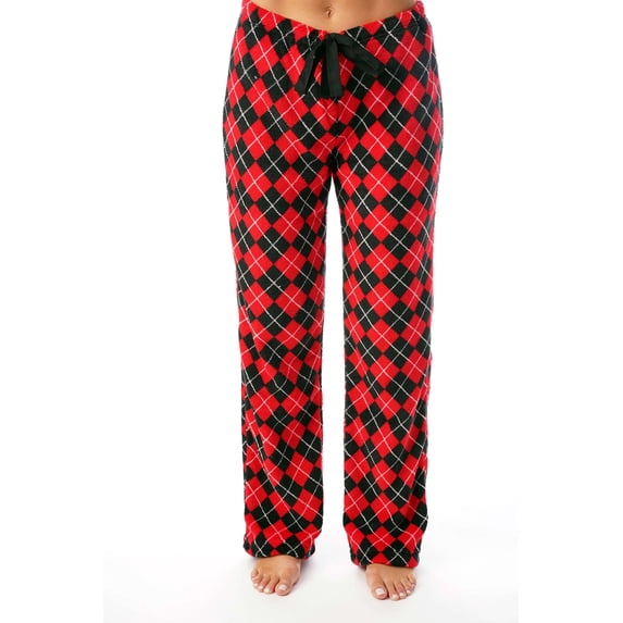 Just Love Women's Plush Pajama Pants 6339-10351-RED-1X