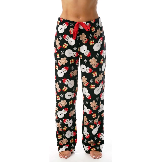 Just Love Women's Plush Pajama Pants 6339-10351-RED-M (Black - Mixed Holiday, X-Small)