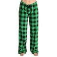 thumbnail image 1 of Just Love Women's Plush Pajama Pants 6339-V-10195-GB-1X (1X, Buffalo Plaid Green Black), 1 of 3
