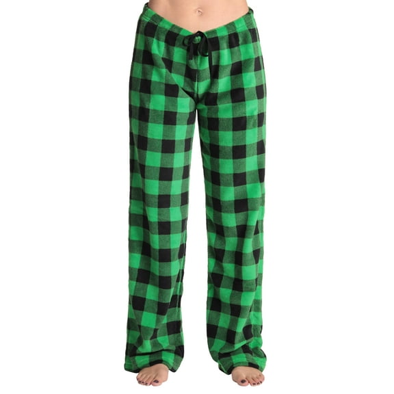 Just Love Women's Plush Pajama Pants 6339-V-10195-GB-1X (1X, Buffalo Plaid Green Black)