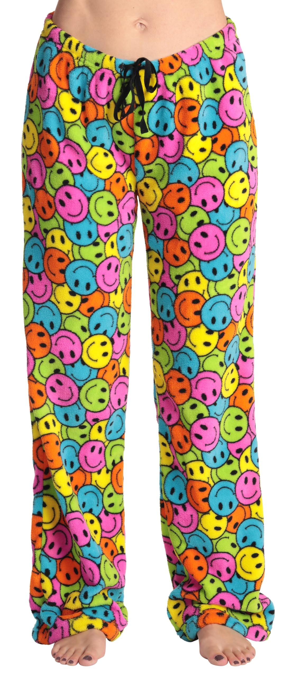 Just Love Women's Plush Pajama Pants 6339V107682X (2X, Multi Tossed Smiley)