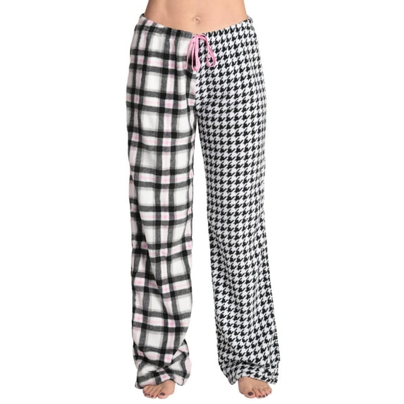 Just Love Women's Plush Pajama Pants 6339-V-10775-2X (2X, Pink Plaid Houndstooth)