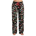 thumbnail image 1 of Just Love Women's Plush Pajama Pants 7060-10821-XL-SIOC (Black - Xmas Lights Fleece, X-Large), 1 of 3