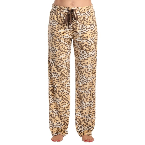 Just Love Women's Plush Pajama Pants 7060-10821-XL-SIOC (Cozy Leopard Fleece, Medium)