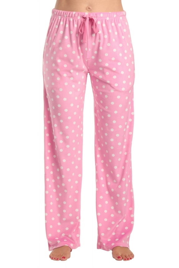 Women's Plush Pajama Pants 7060-10821-XL-SIOC (Pink - Dot Fleece, 3X)