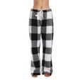 thumbnail image 1 of Just Love Fleece Pajama Pants for Women Sleepwear PJs (Big Plaid - White, X-large), 1 of 3