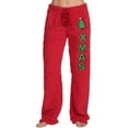 thumbnail image 1 of Just Love Women's Plush Pajama Pants - Comfortable and Stylish Loungewear (Red - Xmas Tree, Small), 1 of 3