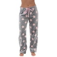 thumbnail image 1 of Just Love Women's Plush Pajama Pants (Embossed Star - Grey, 2X), 1 of 3