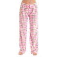 thumbnail image 1 of Just Love Women's Plush Pajama Pants - Soft and Cozy Lounge Pants (Pink - Plaid, 1X), 1 of 3