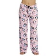 thumbnail image 1 of Just Love Women's Plush Pajama Pants - Soft and Cozy Lounge Pants in Petite to Plus Sizes (Pink - Penguin Love, Large), 1 of 3