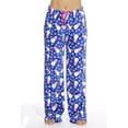 thumbnail image 1 of Just Love Women's Plush Pajama Pants - Soft and Cozy Lounge Pants in Petite to Plus Sizes (Royal - Snowman, Medium), 1 of 2