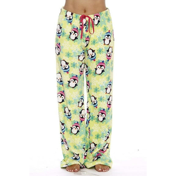 Just Love Women's Plush Pajama Pants - Soft and Cozy Lounge Pants in Petite to Plus Sizes (Snowy Penguin, X-Large)