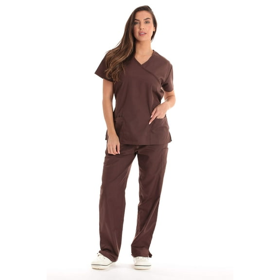 Just Love Women's Scrub Sets Medical Scrubs (Mock Wrap) - Comfortable and Professional Uniform in