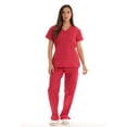 thumbnail image 1 of Just Love Women's Scrub Sets Medical Scrubs (Tie Back) (1X, Red), 1 of 2